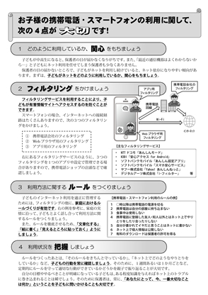 「情報モラル」リーフレット（保護者様向け）その１